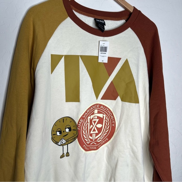 BoxLunch Marvel Loki Time Variance Authority Logo Color Block Crewneck - Picture 4 of 6